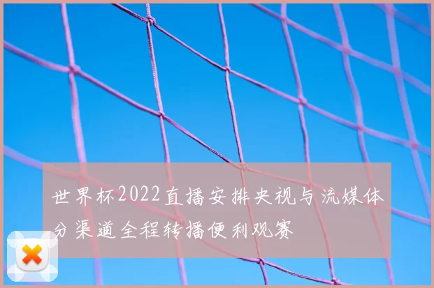 世界杯2022直播安排央视与流媒体分渠道全程转播便利观赛